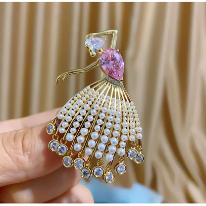 Pearl Dance Dress Brooch