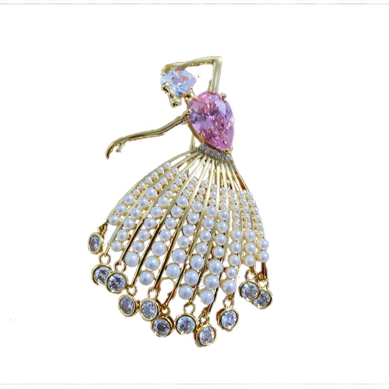 Pearl Dance Dress Brooch