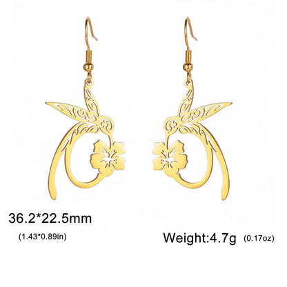 Stainless Steel Gold Earrings