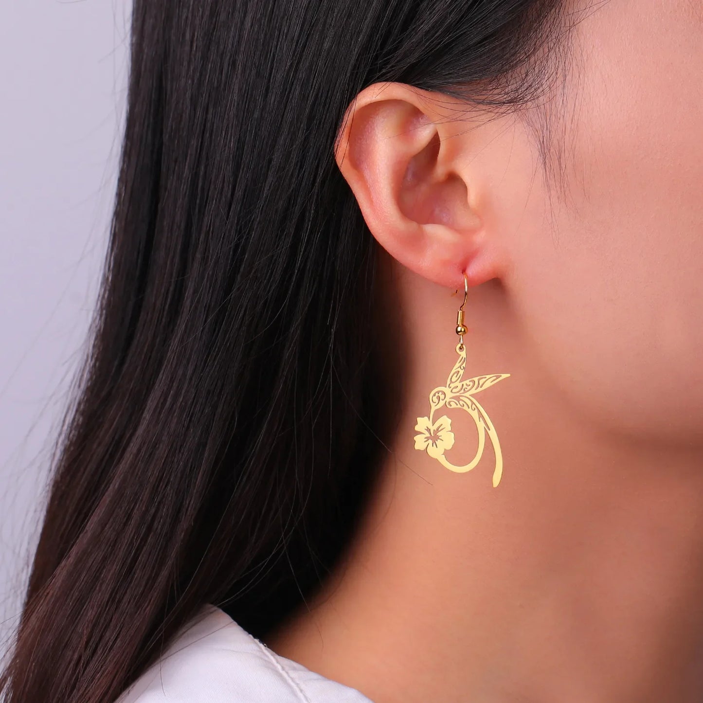 Stainless Steel Gold Earrings