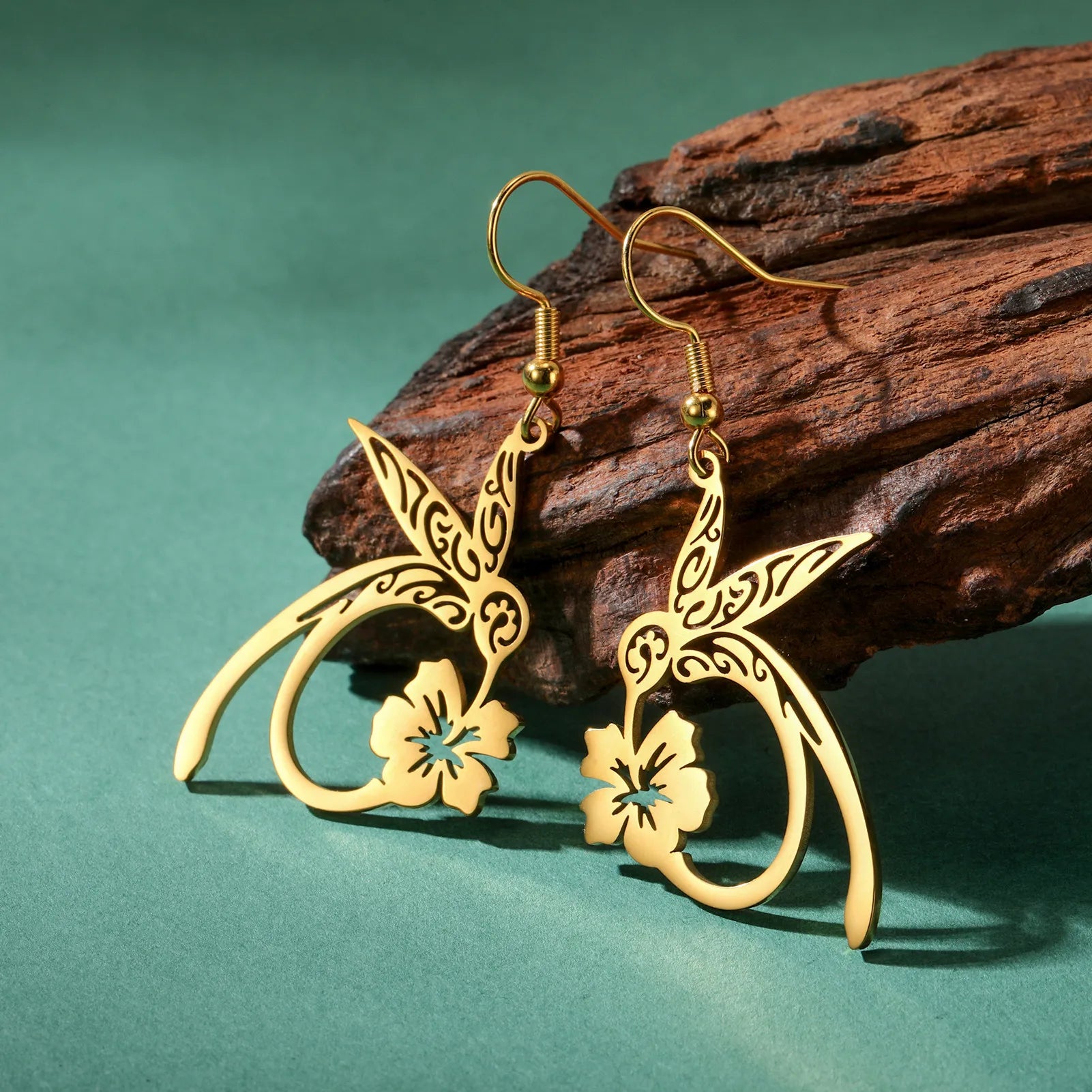 Stainless Steel Gold Earrings