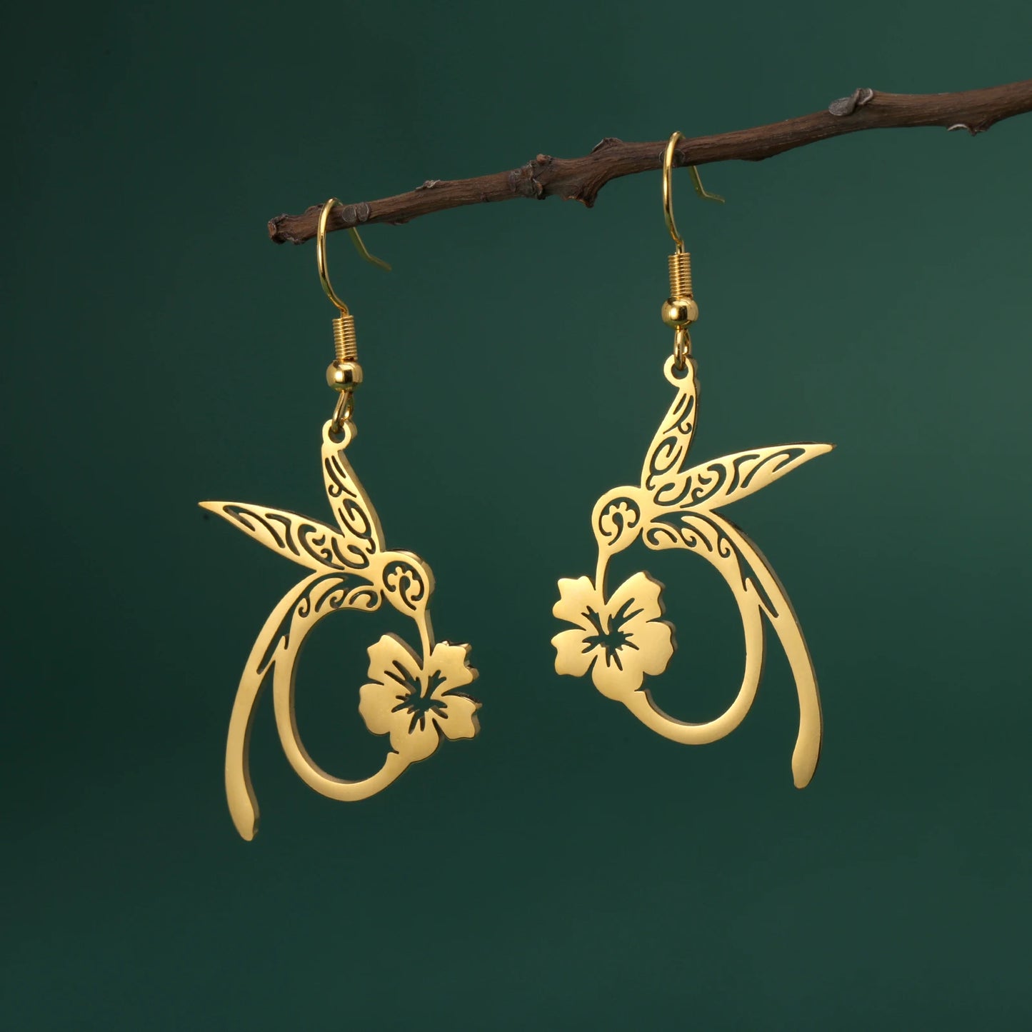 Stainless Steel Gold Earrings