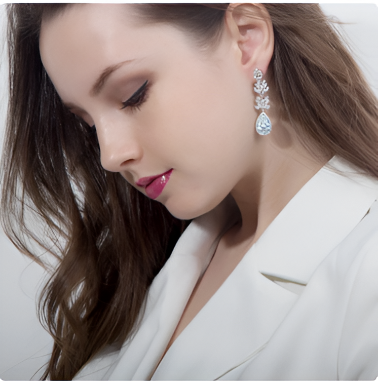 Glamorous Cubic Zirconia Clip Earrings - JR NEST