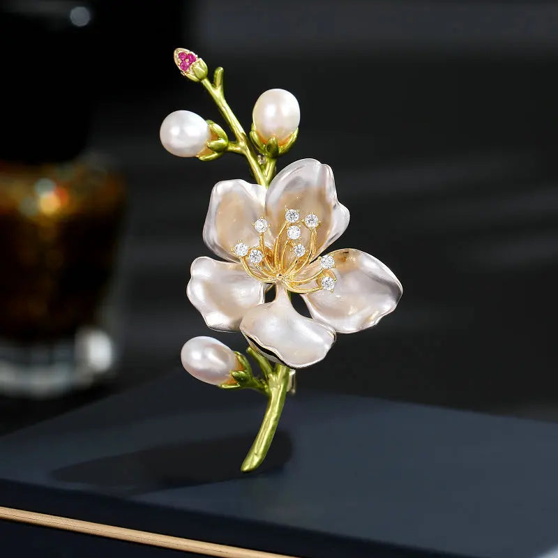 Magnolia Flower Brooch