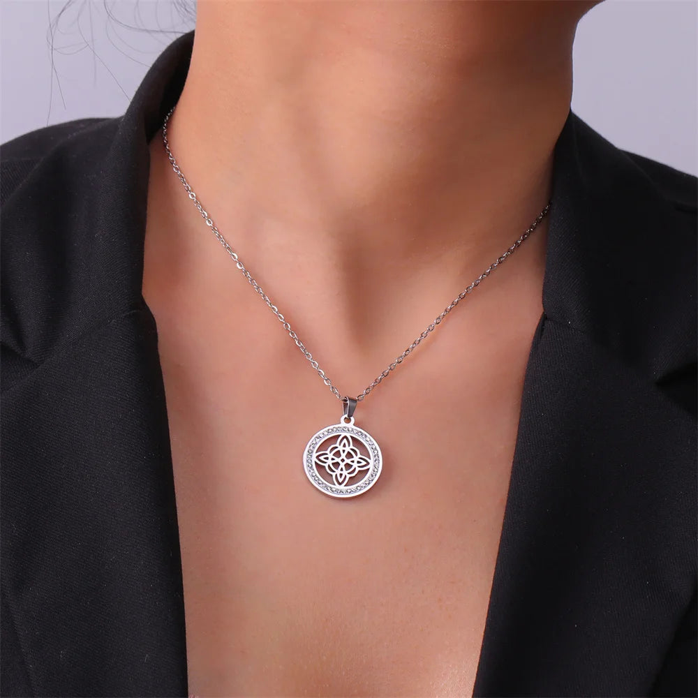 Crystal Witch Knot Necklace