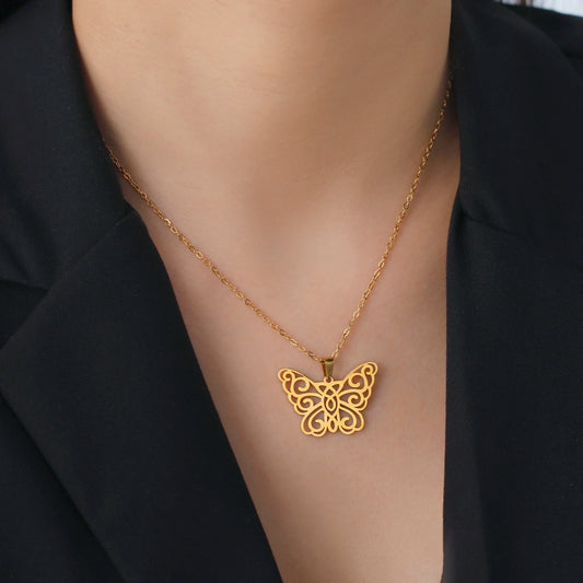 Butterfly Pendant Choker