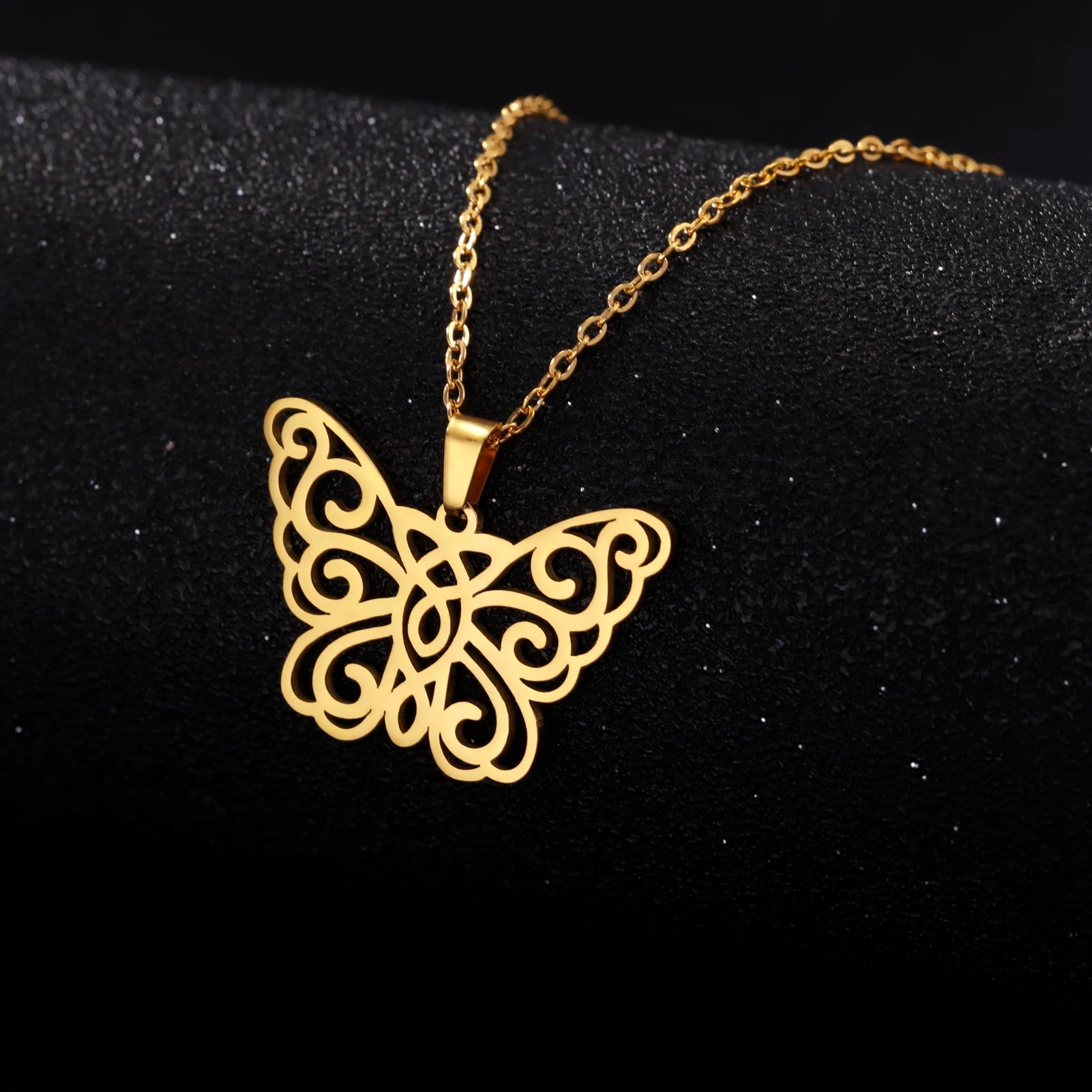 Butterfly Pendant Choker