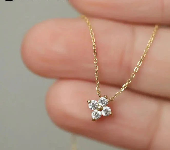 Flashy 925 Silver Zircon Necklace