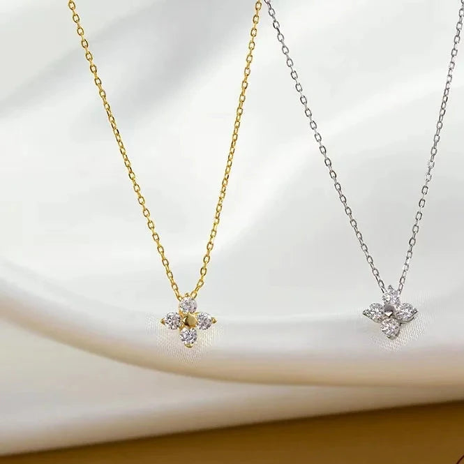 Flashy 925 Silver Zircon Necklace