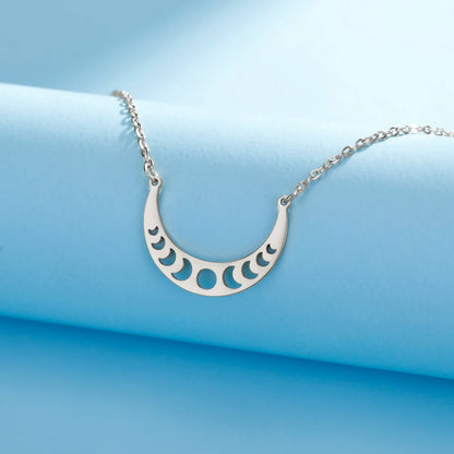 Stainless Steel Moon Necklace