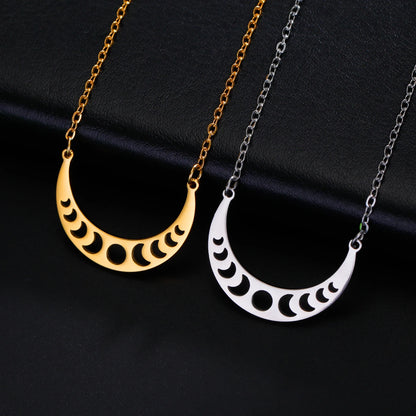 Stainless Steel Moon Necklace