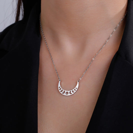 Stainless Steel Moon Necklace