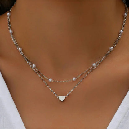 Love Heart Pearl Necklace