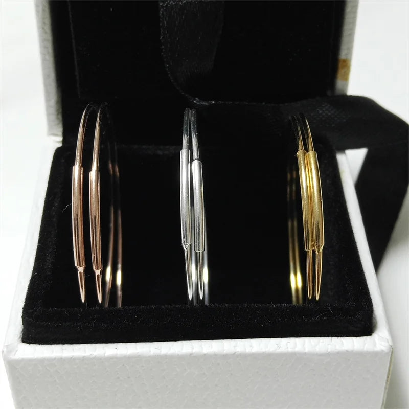 High-Quality Silver Hoop Earrings