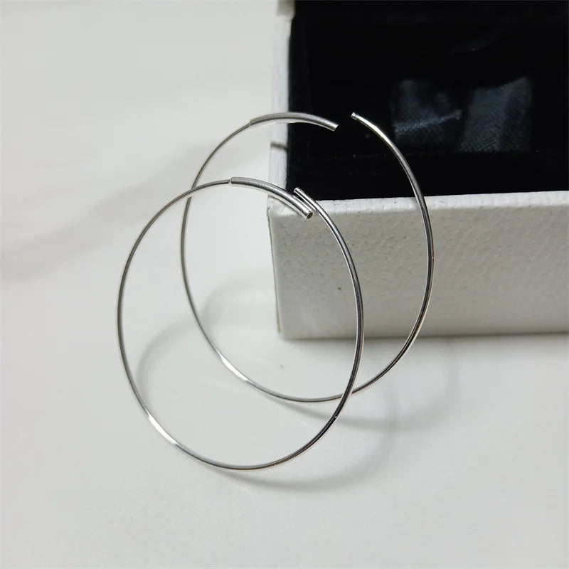 High-Quality Silver Hoop Earrings