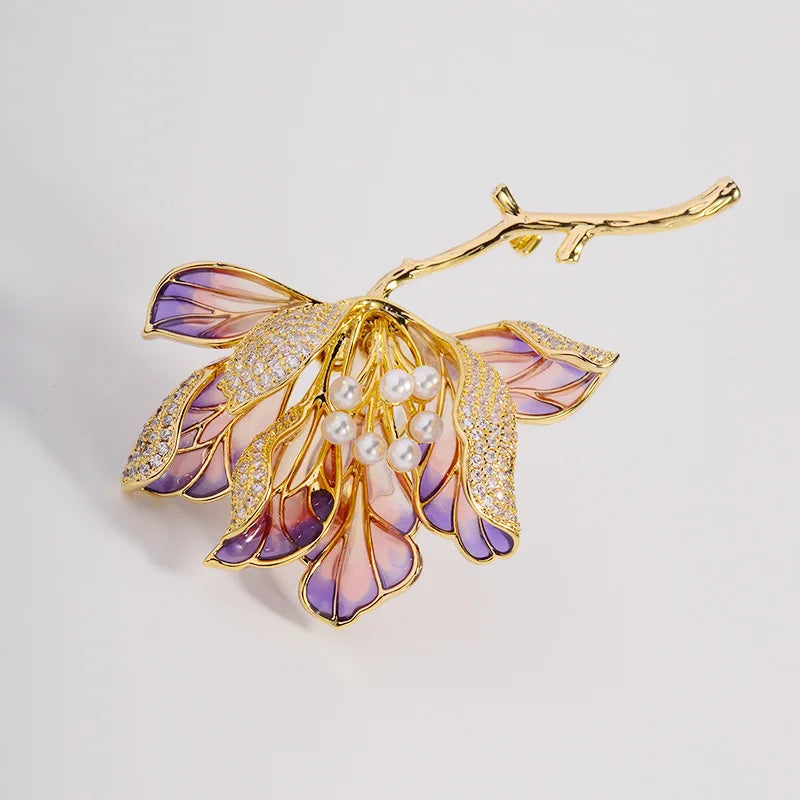 Fashionable Hibiscus Brooch