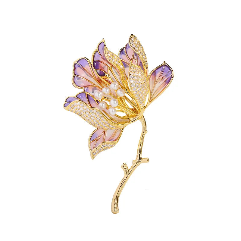 Fashionable Hibiscus Brooch