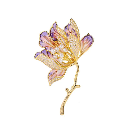 Fashionable Hibiscus Brooch