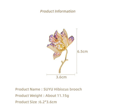 Fashionable Hibiscus Brooch