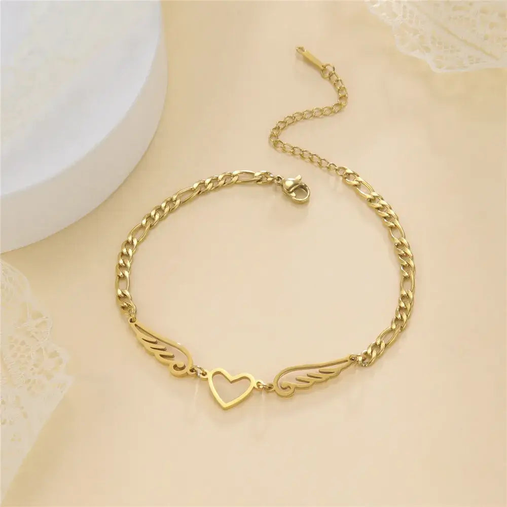 Stainless Steel Heart Anklet