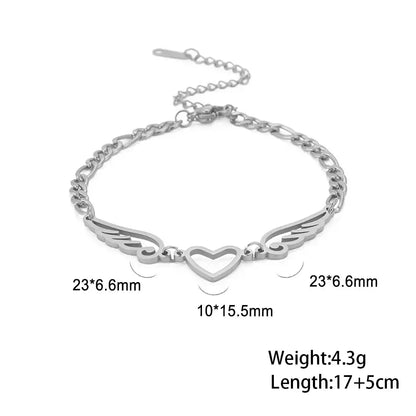 Stainless Steel Heart Anklet