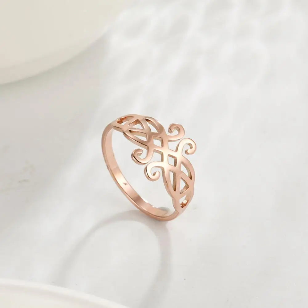 Gold Flower Finger Ring