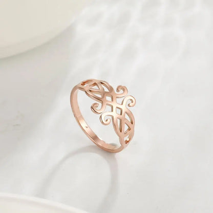 Gold Flower Finger Ring