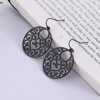 Vintage Black Gold Earrings