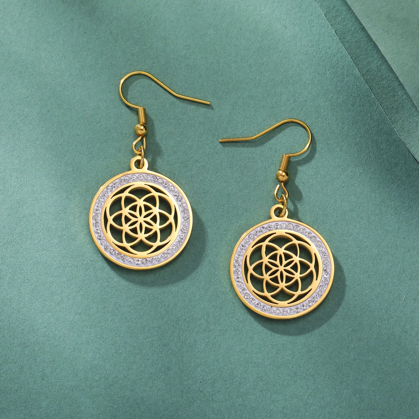 Zircon Round Earring