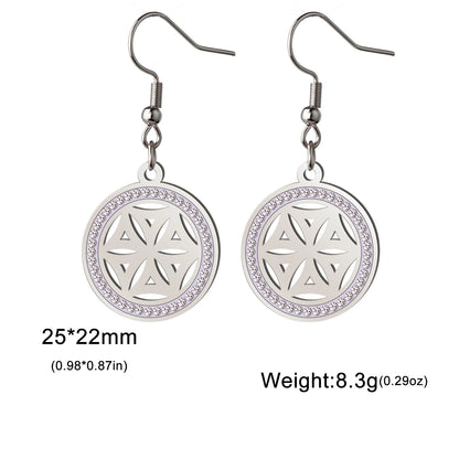 Zircon Round Earring