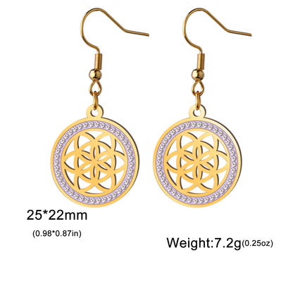 Zircon Round Earring