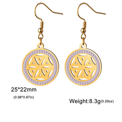 Zircon Round Earring