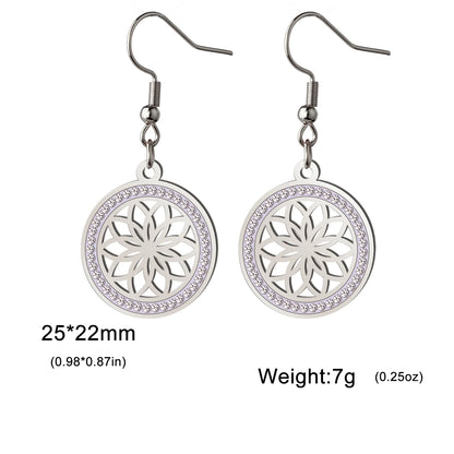 Zircon Round Earring