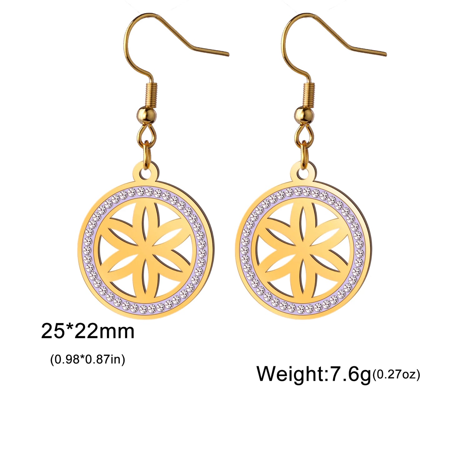 Zircon Round Earring