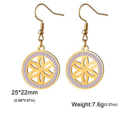 Zircon Round Earring