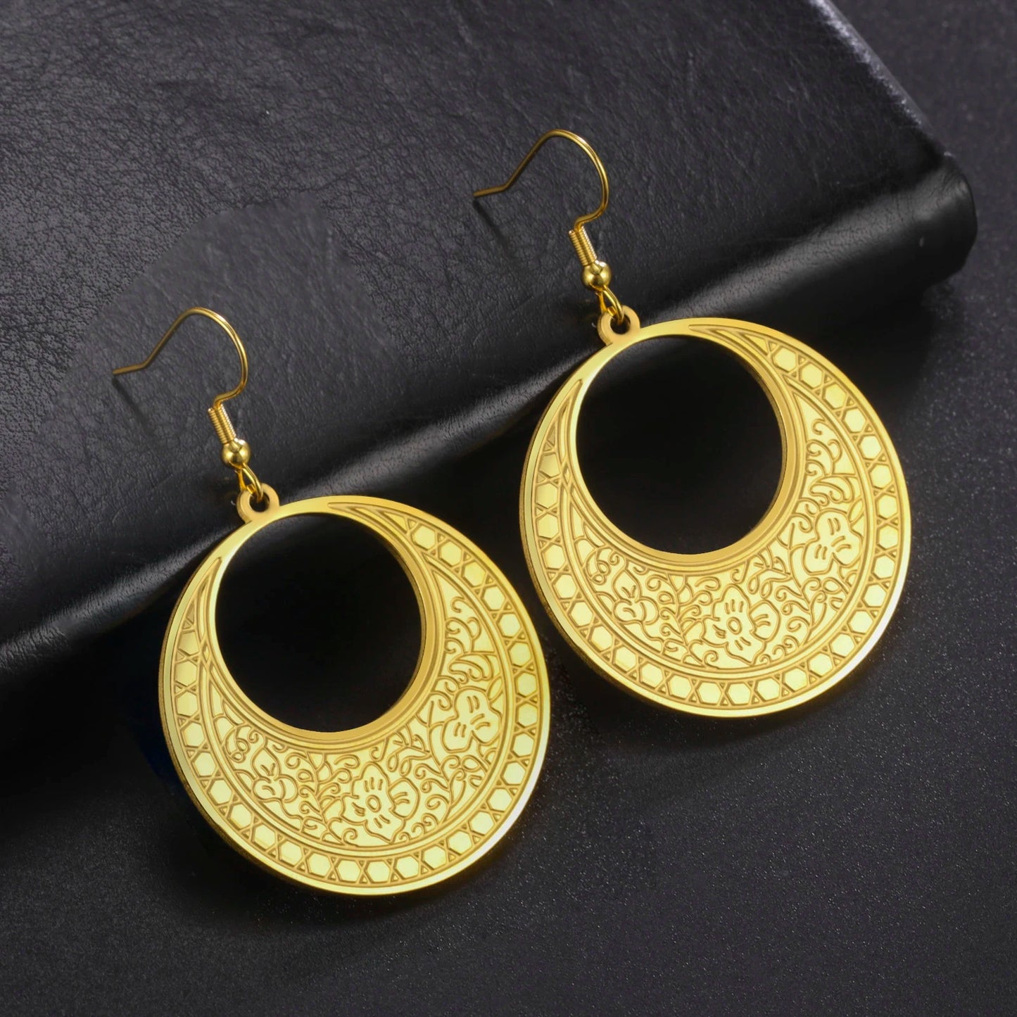 Ethnic Round Drop Dangle Earrings