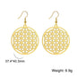 Sacred Geometry Gold Drop Earrings