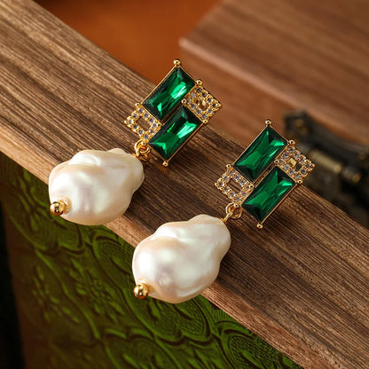 Retro Simulated Pearl Earrings