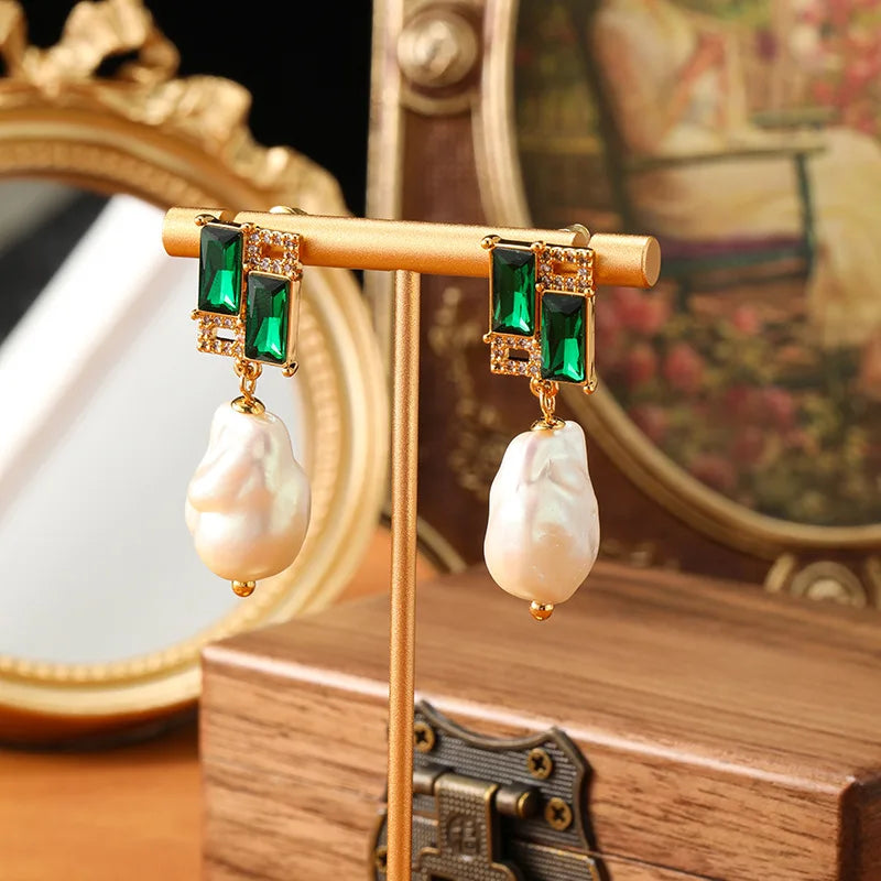 Retro Simulated Pearl Earrings