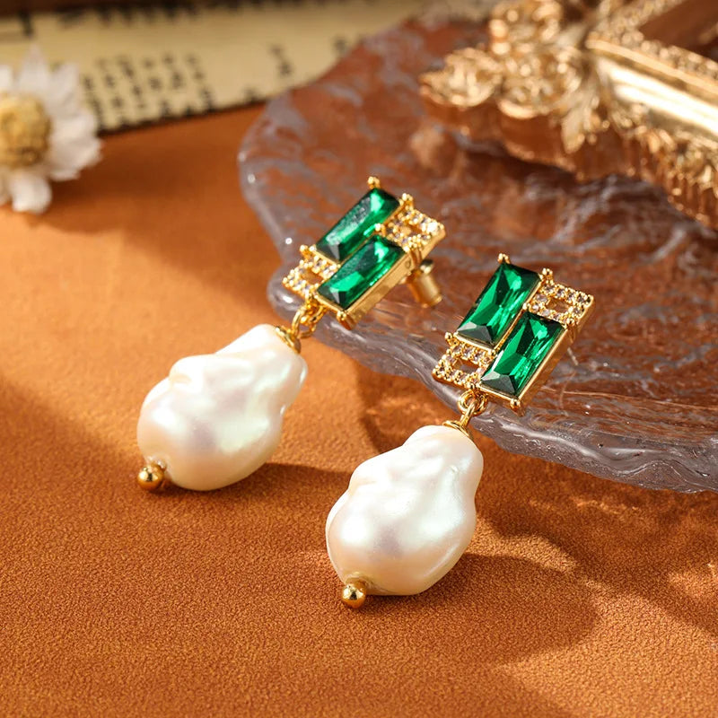 Retro Simulated Pearl Earrings