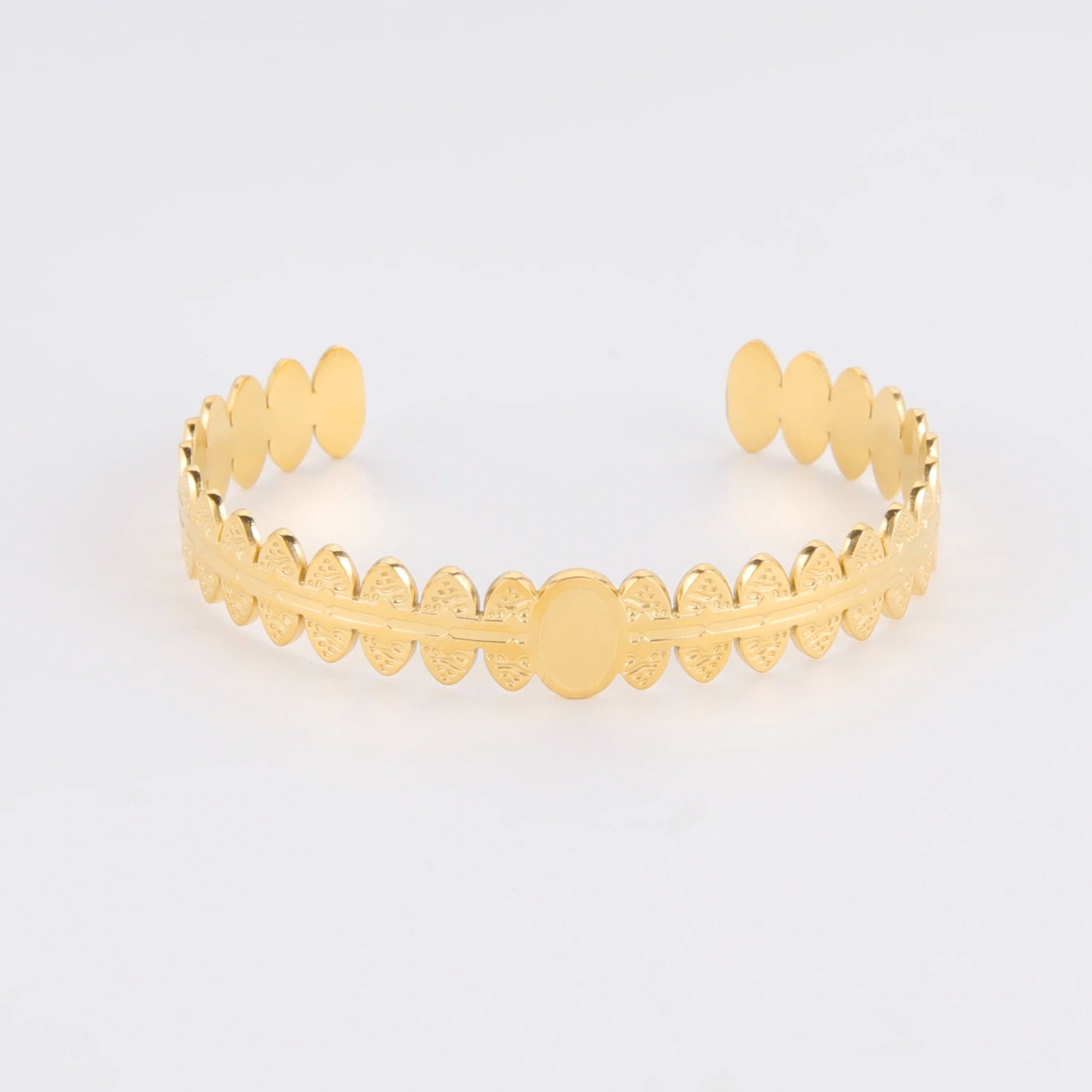 Irregular Oval Gold Bracelet