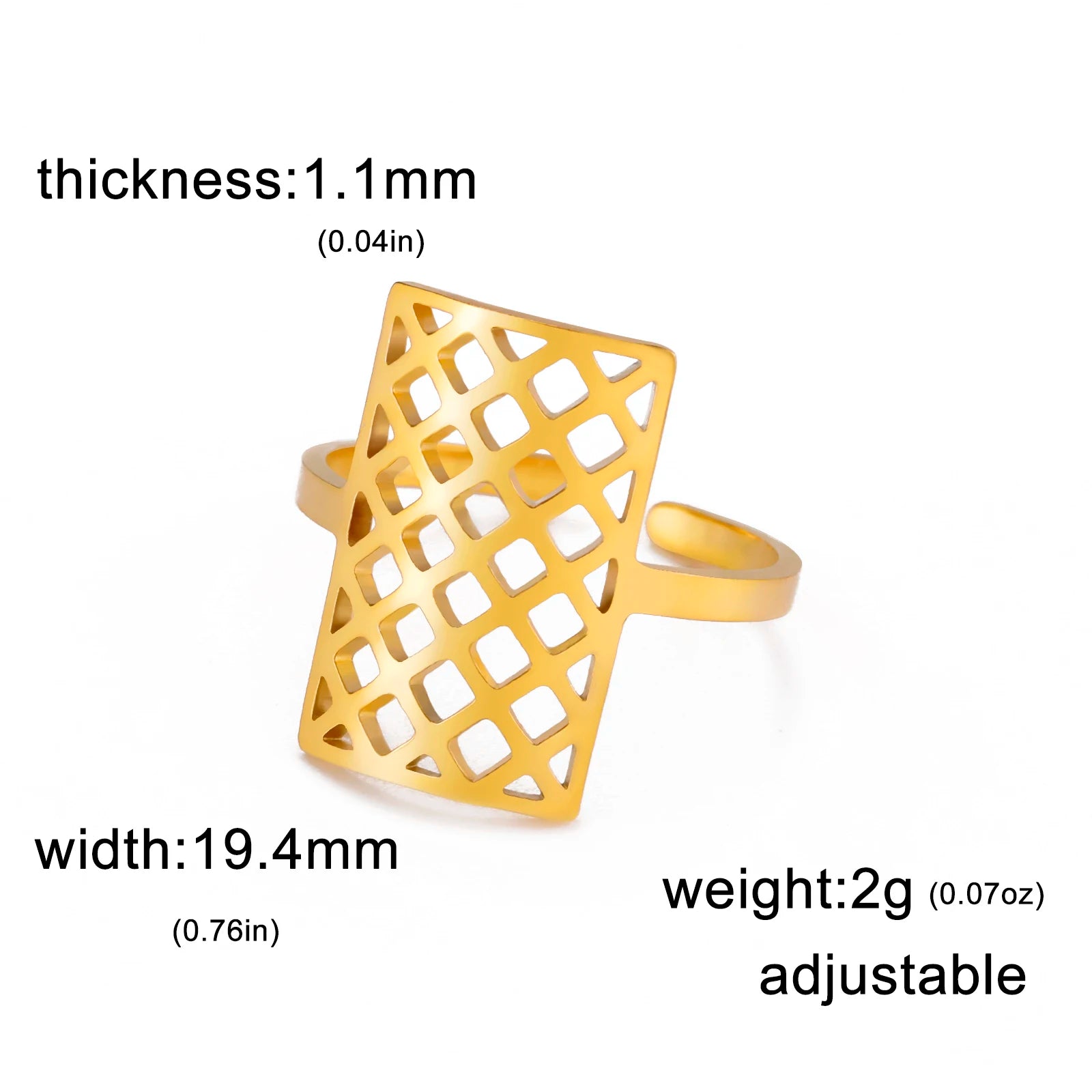 Trendy Geometric Finger Ring