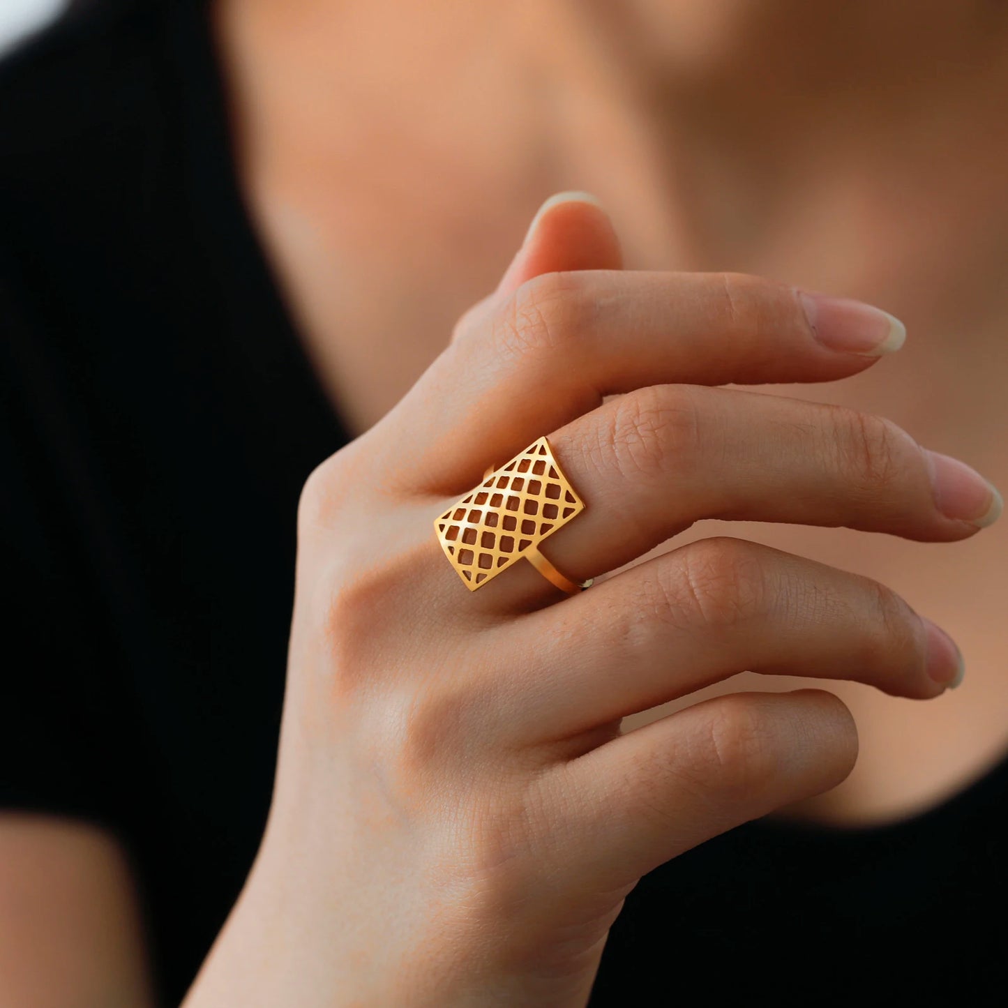 Trendy Geometric Finger Ring