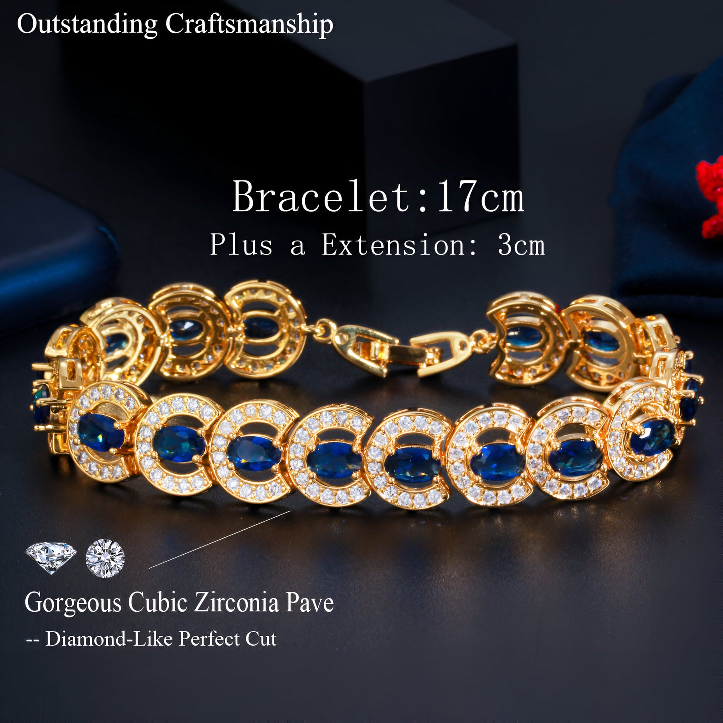 Glittering Chain Link Luxury Bracelet - JR NEST