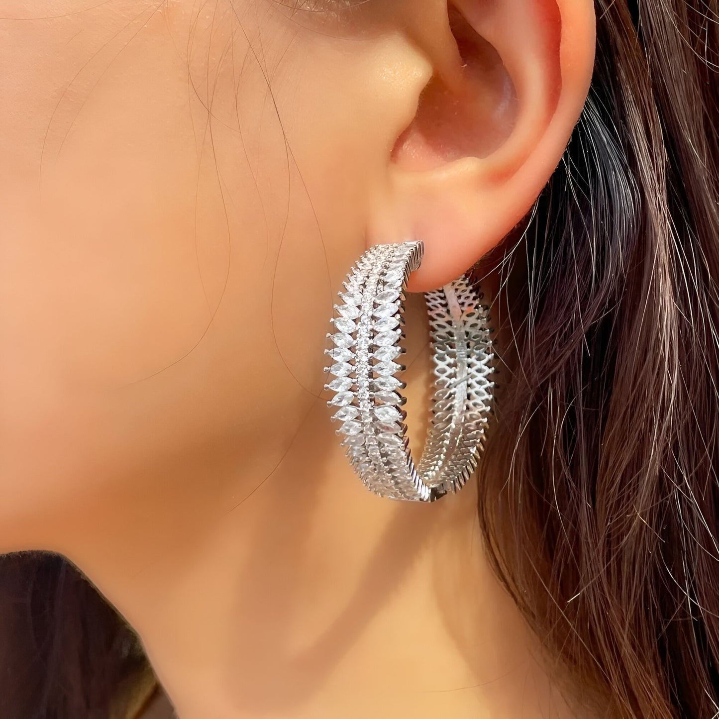 Heavy African Cubic Zirconia Earring - JR NEST