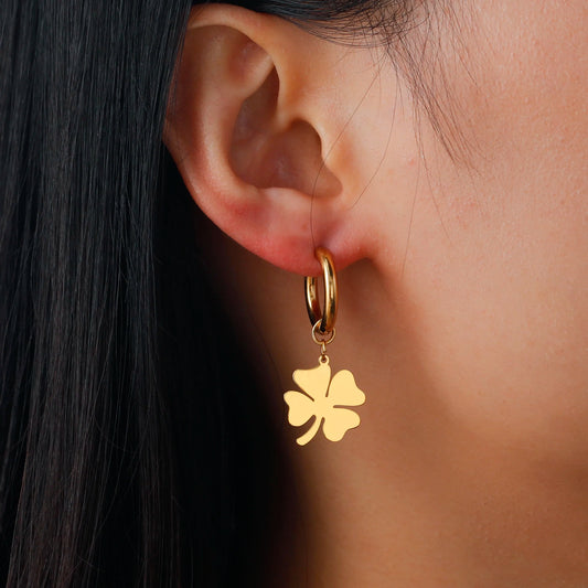 Lucky Clover Drop Earrings