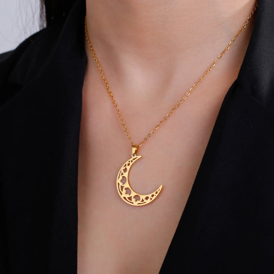 Crescent Moon Gold Chain