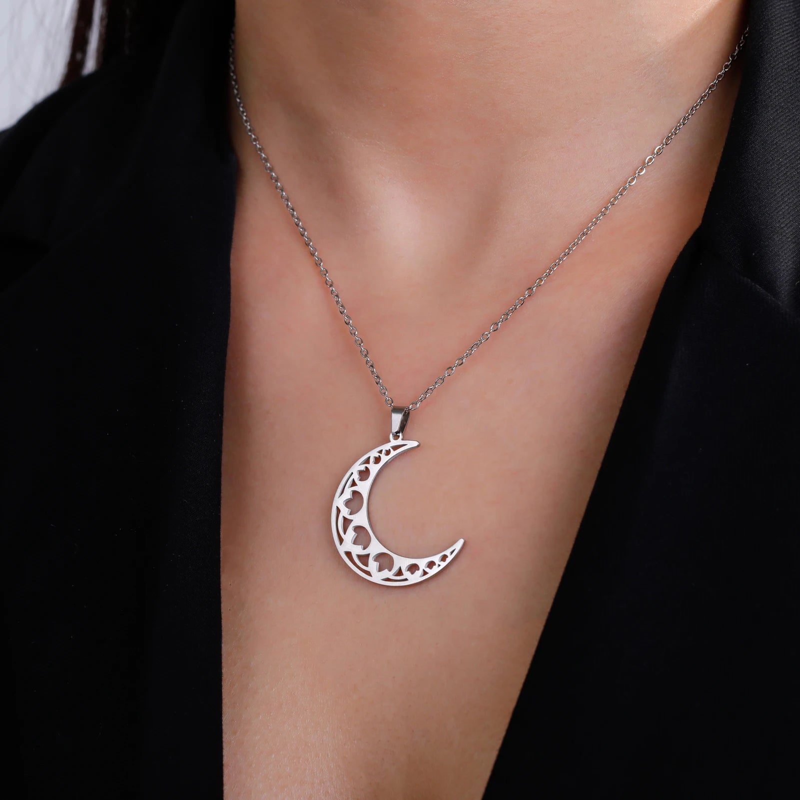 Crescent Moon Gold Chain