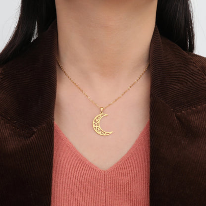 Crescent Moon Gold Chain