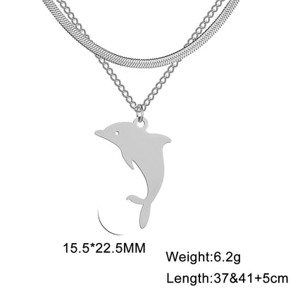 Gold Double Layer Dolphin Jewelry